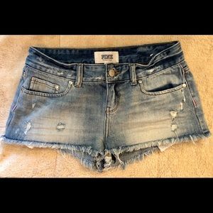Victoria’s Secret Pink Distressed Jean ShortsNEW